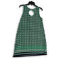 Womens Green Batik Back Keyhole Sleeveless Pullover Sheath Dress Size S image number 2
