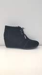 Toms Black Suede Wedge Boots Women US 7.5 image number 1