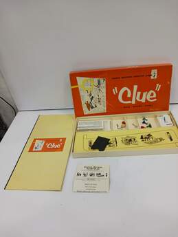 Park Brothers Clue Board Game 1956