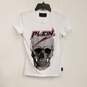 Mens White Skull Print Short Sleeve Pullover Graphic T-Shirt Size Small image number 1