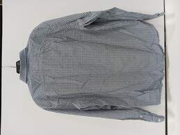 Men's Plaid Blue Button Up Shirt Size L alternative image