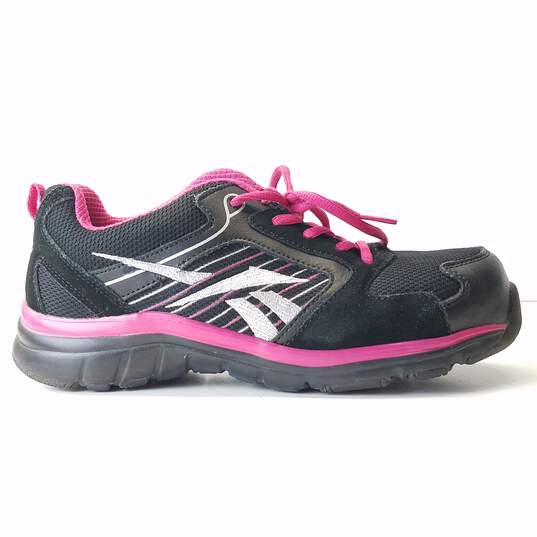 Reebok Anomar Steel Toe Black/Pink Women's Shoe Size 7.5 image number 1