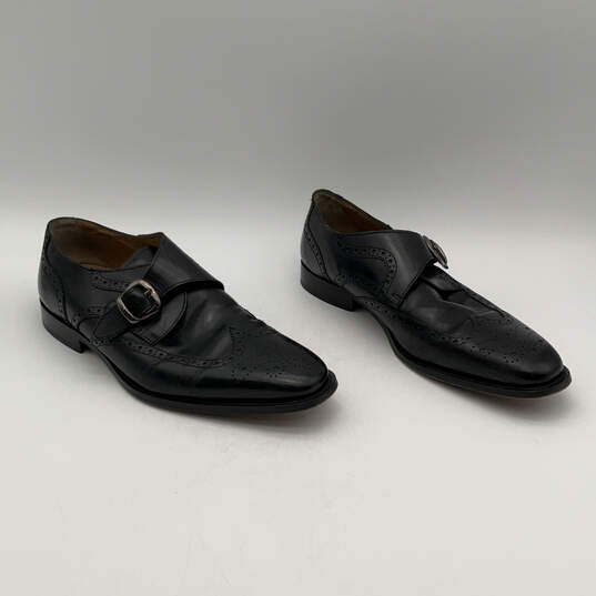 Mens Sabato 12127 Black Leather Monk Strap Oxford Dress Shoes Size 10 image number 6