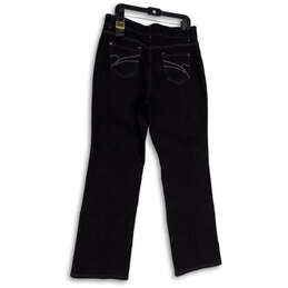 NWT Womens Blue Dark Wash Stretch Pockets Denim Straight Jeans Size 16/32 alternative image