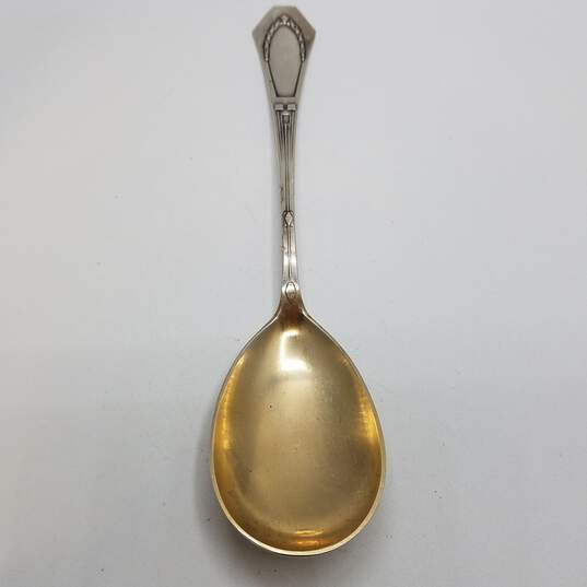Kluhe 800 Silver 8.5inch Geometric Handle Spoon 46.2g image number 1