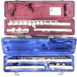 Armstrong Brand 104 Model Flutes w/ Cases (Set of 2)