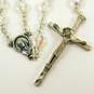 Vintage Silver Tone & Aurora Borealis Rosary Prayer Beads 99.8g image number 2