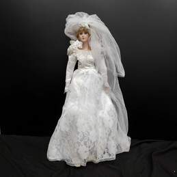 Vintage Porcelain Bride  Doll IOB alternative image