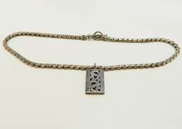 Designer Lois Hill 925 Sterling Silver Scrolled Pendant Necklace 49.7g alternative image