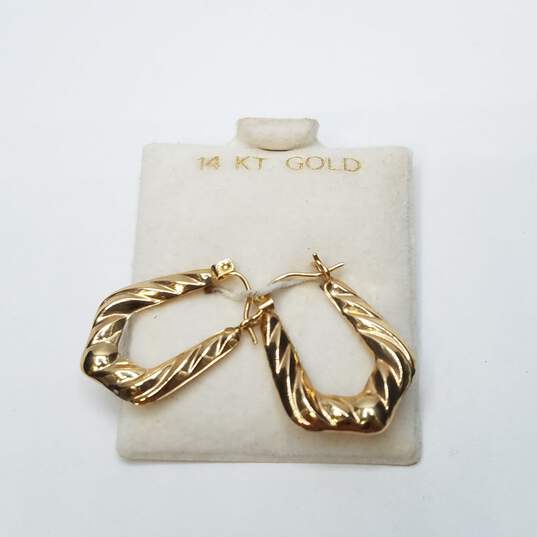 JAW 14K Gold Hoop Earrings 1.5g image number 5