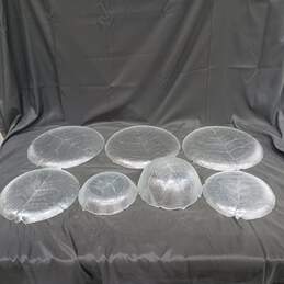 Lot of 7 Assorted Arcoroc Maple Leaf Design Plates & Bowls alternative image