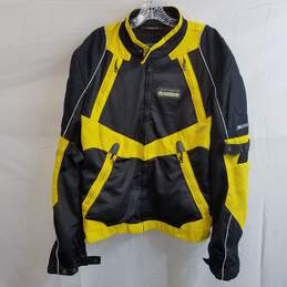 Men's SPIDI motorcycle riding technical padded jacket yellow black 3XL
