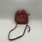 Womens Pink Leather Drawstring Adjustable Strap Inner Pockets Flap Crossbody Bag image number 2