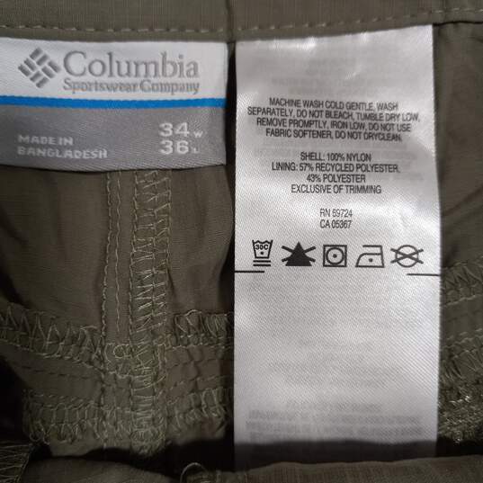 Colombia Men's Silver Ridge Olive Green Cargo Activewear Pants 34x36 NWT image number 4