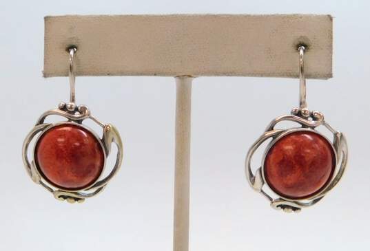 Artisan 925 Sterling Silver & Coral Jewelry image number 5