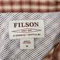 Filson's Vented Short Sleeve Red & Beige Plaid Shirt Size M image number 3