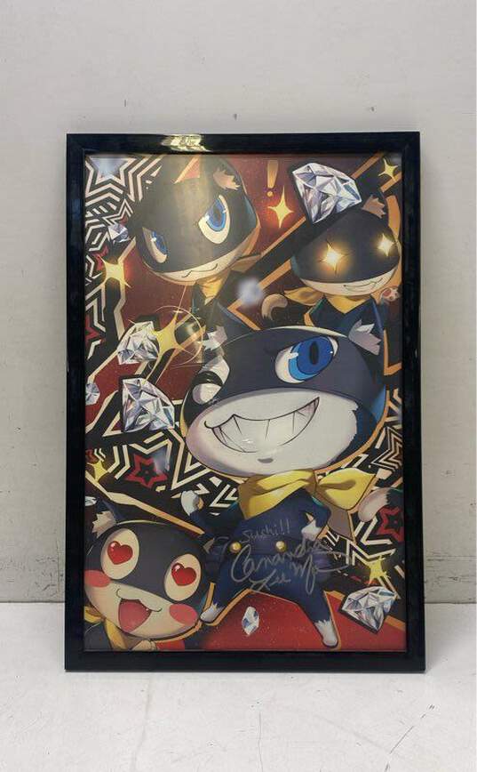 Framed Persona 5 Mini-Poster Signed by Casandra Lee Morris Voice Actor - Morgana image number 1