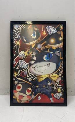 Framed Persona 5 Mini-Poster Signed by Casandra Lee Morris Voice Actor - Morgana