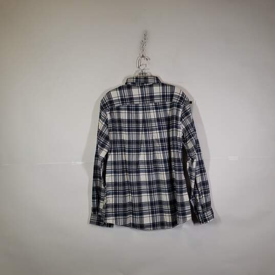 NWT Mens Plaid Regular Fit Long Sleeve Collared Button-Up Shirt Size Large image number 2