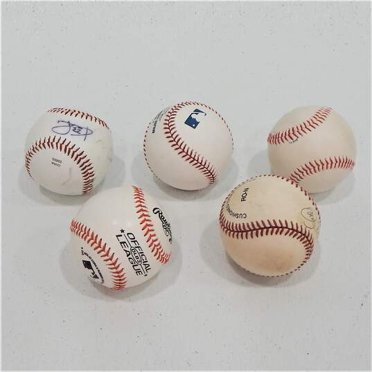 5 Autographed Baseballs image number 1
