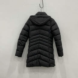 Womens Black Long Sleeve Hooded Full-Zip Regular Fit Puffer Jacket Size XS alternative image