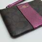 Coach Women's Coin Wallet Pouch Brown / Purple 6inch image number 2