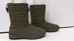 Bogs Faux Fur Lining Green Slip on Snow Boots Size 8 alternative image