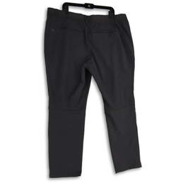 NWT Womens Gray Flat Front Zipper Pocket Straight Leg Ankle Pants Size 2X alternative image