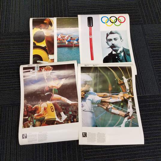 Lot of Vintage Games of the XXI Olympiad Montreal 1976 Double-Sided Posters (5) image number 1