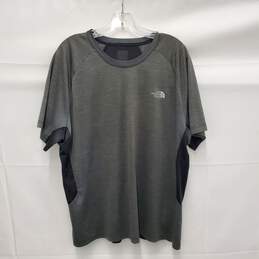 The North Face MN's Heathered Gray & Black 2 Tone Ventilated T-Shirt Size M