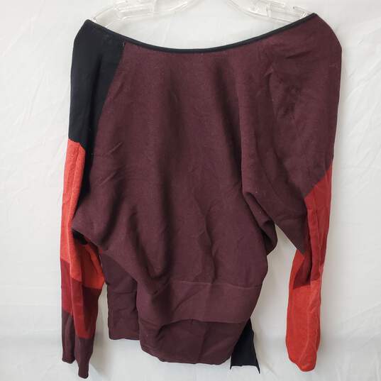 Nic & Zoe Women's Colorblock Deep V-Neck Cardigan Sweater Size L image number 3