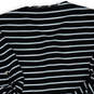 Womens Black White Striped Long Sleeve V-Neck Half Zip Blouse Top Size 2X image number 4
