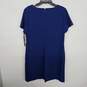 Blue Short Sleeve Dress With Pockets image number 2