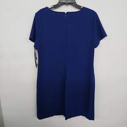 Blue Short Sleeve Dress With Pockets alternative image