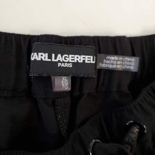 Karl Lagerfeld Black Stretch Pants Size XL image number 2