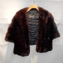 Furs by Andrus Dark Brown Mink Shawl Jacket No Size Tag