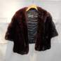 Furs by Andrus Dark Brown Mink Shawl Jacket No Size Tag image number 1