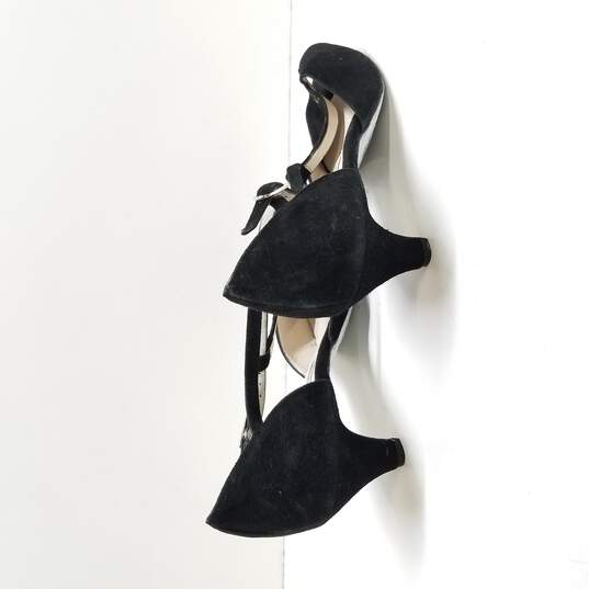 Werner Kern Women's Black Rhinestone T-Strap Ballroom Heels Size 6.5 image number 4