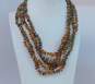 Desert Rose Trading DTR 925 Turquoise Amber Rustic Multi Strand Necklace 77.8g image number 1