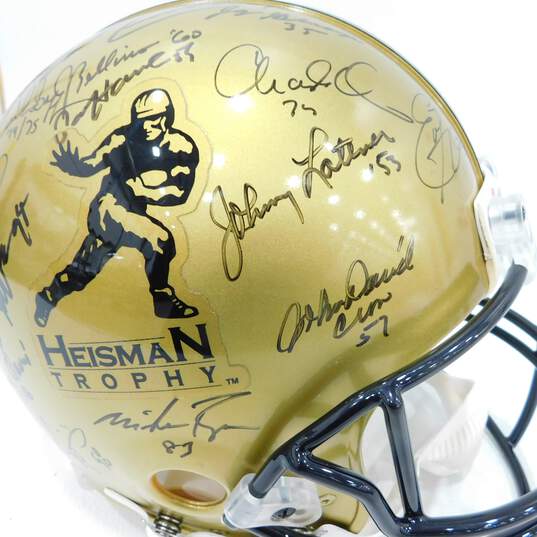 20x Heisman Trophy Winners Signed Full Size Riddell Helmet w/ COA image number 10