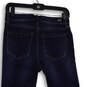 Womens Blue Denim Medium Wash 5 Pocket Design Raw Hem Skinny Leg Jeans Sz 2 image number 4