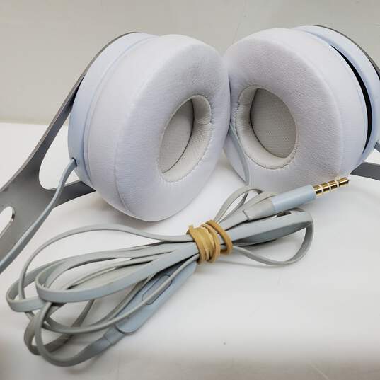 VTG. Beats By Dr. Dre Headphones Wired White Over The Ear Pads Untested P/R image number 3