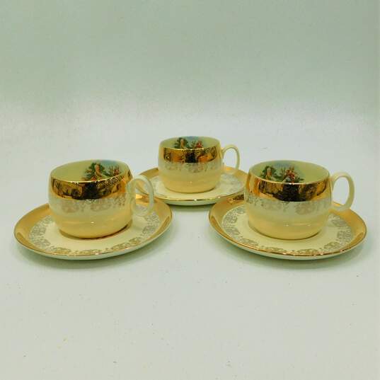 Vintage Sabin Crest-O-Gold Warranted 22k Gold Teacup & Saucer Mixed Lot image number 2