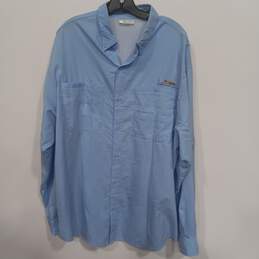 Men’s Columbia Performance Button-Up Fishing Shirt Sz XL