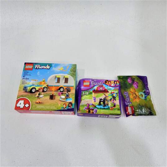 LEGO Friends Sealed 41726 Holiday Camping Trip 41123 Foal's Washing Station & 30417 image number 1