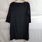 Eileen Fisher Black Bateau K/L Crepe Dress Size M image number 1