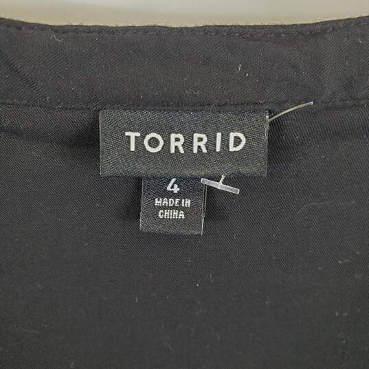 Torrid Women Black Quarter Zip Dress Sz 4X image number 3