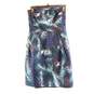 Club Monaco Women Navy Blue Print Mini Dress Sz 4 image number 1