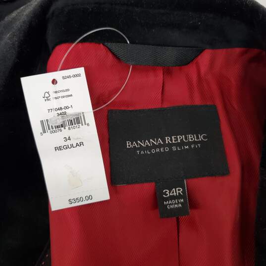 NWT Banana Republic Tailor Slim Fit MN's Velvet Brown Blazer Size 34 R image number 3