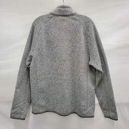 Patagonia MN's Heathered Gray Fleece Full Zip Jacket Size L alternative image